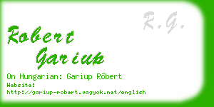 robert gariup business card