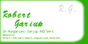robert gariup business card